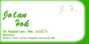 jolan hok business card